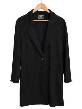 Black Suede Trench Coat | NWOT